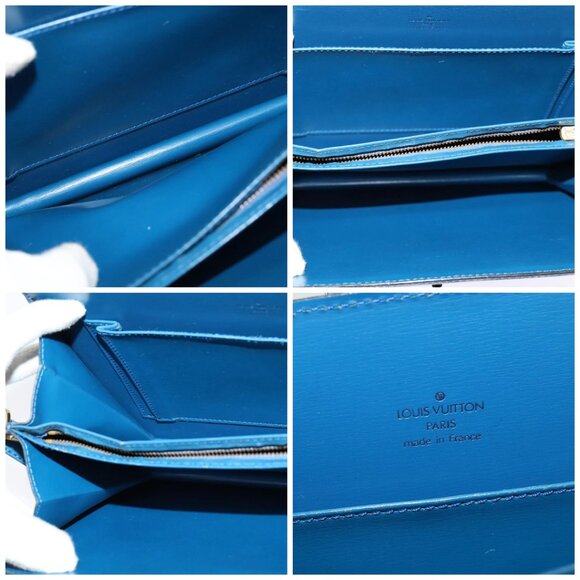 LOUIS VUITTON Epi Capuchin Shoulder Bag Blue M52345 LV Auth - Picture 15 of 15